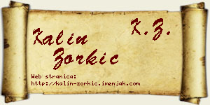 Kalin Zorkić vizit kartica